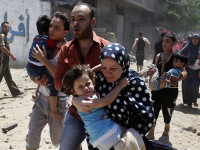Atleast 170 dead at Ghaza while thousands of civilians flee the area