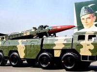 File Photo —  A Pakistan nuclear-capable missile.