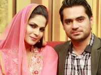 File photo of Veena Malik and Asad Khattak.